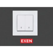 Exen Karell Beyaz Komütatör Veavien Çerçeveli - 1