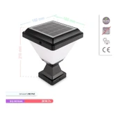 Ack Solar LED Bahçe Armatürü 6500K Beyaz Işık Set Üstü ve Kazıklı Güneş Enerjili Bahçe Aydınlatması Şeffaf thumbnail 5