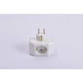 Viko Yonca Plus Beyaz Üçlü Topraklı Priz thumbnail 2