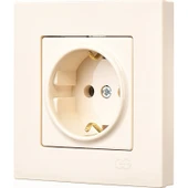 Günsan Elektrik Eqona Krem Topraklı Priz thumbnail 2