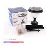Ack Solar LED Bahçe Armatürü Opak Cam 6500K Beyaz Işık Set Üstü ve Kazıklı Güneş Enerjili Bahçe Aydınlatması - 4