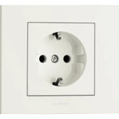 Ovivo Grano Beyaz Topraklı Priz Çerçeveli thumbnail 1