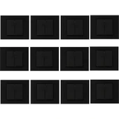 Ovivo Grano Siyah Komütatör 12'li Paket (Çerçeve Dahil) thumbnail 1