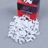UK Çelik Çivili Kroşe Beton Kablo Kroşesi No:3 100 Adet thumbnail 1