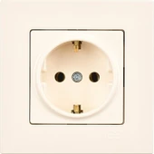 Günsan Elektrik Eqona Krem Topraklı Priz thumbnail 1