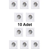 Schneider Asfora Beyaz Topraklı Priz 10 ADET - Çerçeveli thumbnail 1