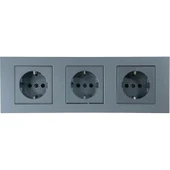 Ovivo Grano Füme 3'lü Set Topraklı Priz thumbnail 1