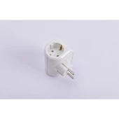 Viko Yonca Plus Beyaz Üçlü Topraklı Priz thumbnail 3