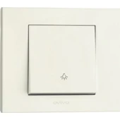 Ovivo Grano Beyaz Light Anahtar+Çerçeve - 1