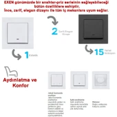 Exen Karell Füme Nümeris Telefon Prizi (623K Kablolu) - 3
