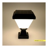 Ack Solar LED Bahçe Armatürü 3000K Set Üstü ve Kazıklı Güneş Enerjili Bahçe Aydınlatması Şeffaf - 1