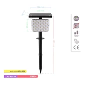 Ack Solar LED Kazıklı Çim Armatürü Güneş Enerjili Bahçe Duvar Aydınlatması 3000K Günışığı Pc - 5