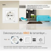 Viko Karre/meridian Beyaz Topraklı Priz VİKO-9096 7008 thumbnail 3