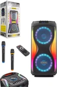 EXENAR Büyük Boy Bluetooth Hoparlör 40000WATTS Speaker 8x2 Çift Hoparlör 2 Mikrofonlu 3600mAh Parti Boy thumbnail 4