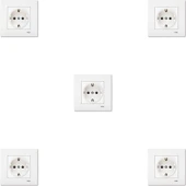 Viko Karre Topraklı Priz Beyaz 5'li thumbnail 1