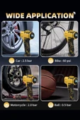 EXENAR 3600mAh Araç Işıklı Hava Kompresörü Takviye Cihazı Lastik Şişirme Pompası 150PSI thumbnail 4