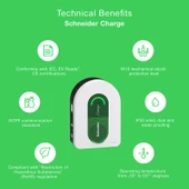 Schneider Electric Uzmlight Schneider Electric Schneıder Charge Evlink Wallbox 22,1kw Plastik 1xt2 Soket Elektrikli Araç Şarj Istasyonu Yeni Nesil thumbnail 3