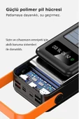 EXENAR Güneş Enerjili 50.000 mAh Powerbank Hızlı Şarj Kamp Ledli Işıklı Powerbank Kendinden Kablolu Solar - 8