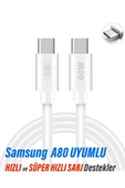 EXENAR Samsung A80 UYUMLU Şarj Kablosu 25W Hızlı Type-C Kablo thumbnail 1