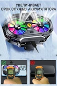 EXENAR Çift Fanlı Gaming Telefon Hava Soğutma Fanı Derece Göstergeli Radyatör Sessiz Fan Telefon Soğutucu thumbnail 8
