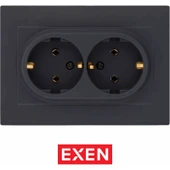 Exen Karell Füme Ikili Topraklı Priz thumbnail 1
