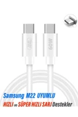 EXENAR Samsung M22 UYUMLU Type C Şarj Kablosu Hızlı Kablosu 1M Max 60W thumbnail 1