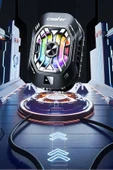 EXENAR Gaming Telefon Hava Soğutma Fanı Radyatör Fan RGB Led Telefon Soğutucu Tak Çalıştır E Sporcu Fan thumbnail 8