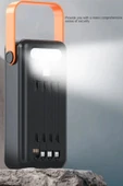 EXENAR Güneş Enerjili 50.000 mAh Powerbank Hızlı Şarj Kamp Ledli Işıklı Powerbank Kendinden Kablolu Solar - 3