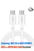 EXENAR M52 5G ve M53 5G UYUMLU Şarj Kablosu Süper Hızlı Type-C Kablo 60W thumbnail 1