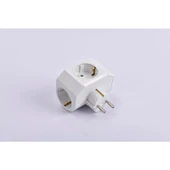 Viko Yonca Plus Beyaz Üçlü Topraklı Priz thumbnail 5