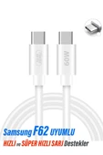 EXENAR Samsung F62 UYUMLU Şarj Kablosu Type-C Hızlı Kablo 60W thumbnail 1