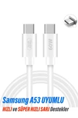 EXENAR Samsung A53 5G UYUMLU 60W Şarj Kablosu Hızlı Type-C Kablo 25W Destekler thumbnail 1