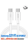 EXENAR Samsung S21 FE 5G UYUMLU Şarj Kablosu Hızlı Type-C Max 60W Kablo thumbnail 1