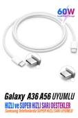 EXENAR Samsung Galaxy A36 - A56 Uyumlu Type-C to Type-C Şarj Kablosu 60W Süper Hızlı Şarj Destekler thumbnail 1