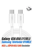 EXENAR Samsung Galaxy A36 - A56 Uyumlu Type-C to Type-C Şarj Kablosu 60W Süper Hızlı Şarj Destekler thumbnail 1