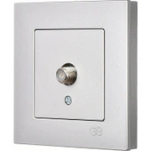 Günsan Elektrik Eqona Gümüş Tekli Uydu Prizi F Konnektörlü (Geçişli-Sonlu) thumbnail 2