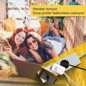 Günsan Elektrik Üçlü Çocuk Korumalı Topraklı Grup Priz 3 Metre thumbnail 3