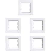 Schneider Asfora - Tekli Çerçeve, Beyaz EPH5800121 5 Adet ( 5li Paket) thumbnail 1