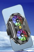 EXENAR Çift Fanlı Gaming Telefon Hava Soğutma Fanı Derece Göstergeli Radyatör Sessiz Fan Telefon Soğutucu thumbnail 1
