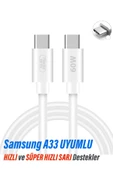 EXENAR Samsung A33 5G UYUMLU Şarj Kablosu 25W Uyumlu Hızlı Type C Kablo 60W thumbnail 1