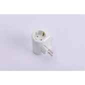 Viko Yonca Plus Beyaz Üçlü Topraklı Priz thumbnail 4