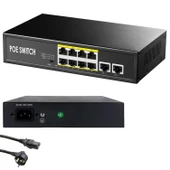 Poe Switch 8 Port + 2 Uplink Megabit - 2