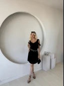 Kadın Askılı Soğuk Omuz Detaylı Modal Elbise thumbnail 2