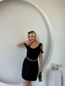 Kadın Askılı Soğuk Omuz Detaylı Modal Elbise thumbnail 5