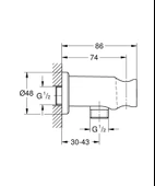 Grohe Rainshower Duş Çıkış Dirseği Krom, 26658000 thumbnail 2