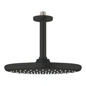 Grohe Tempesta 250 Yuvarlak Tepe Duşu Tek Akışlı, 25 cm (Tavandan Dirsek Dahil), Mat Siyah, 266692430 - 1