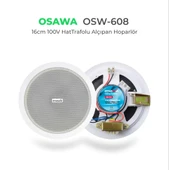Osw-608 Alçıpan Tavan Hoparlör 16cm 100v Trafolu Beyaz - 2