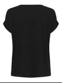 Only 15106662 Genis Yaka Kol Katlamali Kadın Body - Siyah - 7