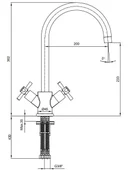 ECA Quadrille Tek Gövde Mutfak Eviye Bataryası Krom, 102108488 - 2
