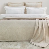 Schafer Home Pavia Şönil Yatak Örtüsü Nevresim Seti 7 Parça-Bej - 1